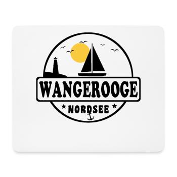 Ostsee Segelboot Leuchtturm Wangerooge - Mousepad (Querformat) - Weiß - Vorne