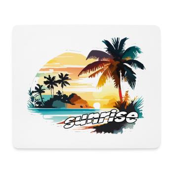 Lever du soleil - Tapis de souris (format paysage) - blanc - Devant