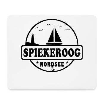 Nordsee Segelboot Leuchtturm Spiekeroog - Mousepad (Querformat) - Weiß - Vorne
