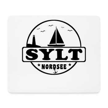 Nordsee Segelboot Leuchtturm Sylt - Mousepad (Querformat) - Weiß - Vorne