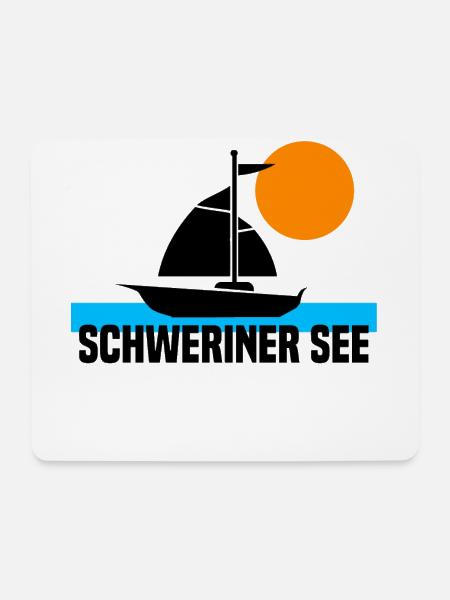 Schweriner See - Mousepad (Querformat) - Weiß