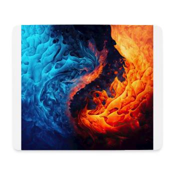 Water And Flame Pattern - Mouse Pad (horizontal) - white - Front