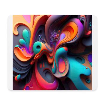 Motif de tourbillon abstrait multicolore vibrant - Tapis de souris (format paysage) - blanc - Devant