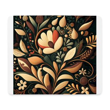 Motif floral automnal botanique - Tapis de souris (format paysage) - blanc - Devant