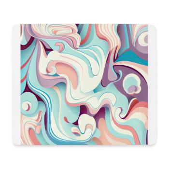 Motif de tourbillon abstrait multicolore pastel - Tapis de souris (format paysage) - blanc - Devant