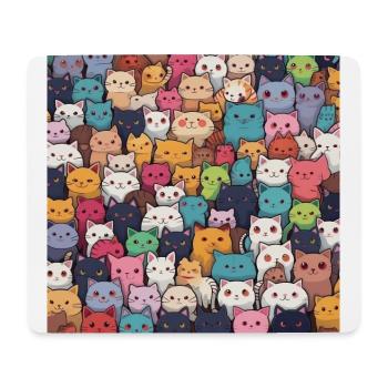 Pelzige Niedlichkeit: 101 Kawaii-Katzen im Pastellparadies - Mousepad (Querformat) - Weiß - Vorne