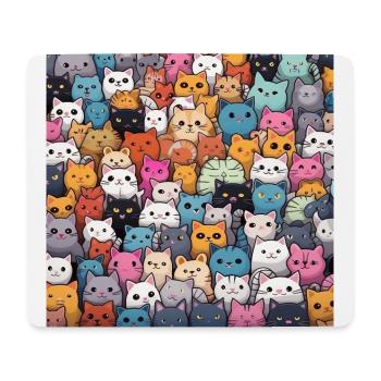Pelzige Niedlichkeit: 101 Kawaii-Katzen im Pastellparadies - Mousepad (Querformat) - Weiß - Vorne