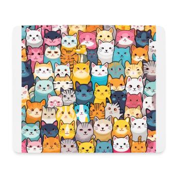 Pelzige Niedlichkeit: 101 Kawaii-Katzen im Pastellparadies - Mousepad (Querformat) - Weiß - Vorne
