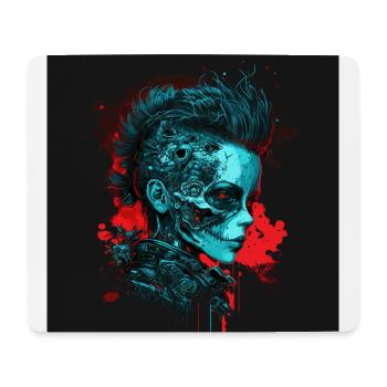 Zombie Punk Girl - Tapis de souris (format paysage) - blanc - Devant