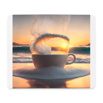Tolle Tasse Kaffee, ungewöhnliches Design - Mousepad (Querformat) - Weiß - Vorne