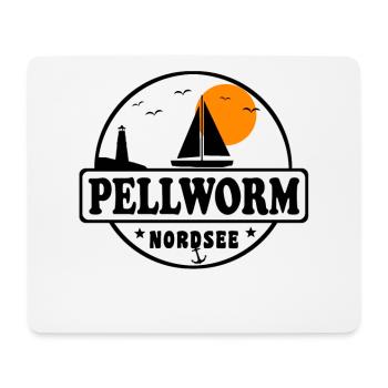 Nordsee Segelboot Leuchtturm Pellworm - Mousepad (Querformat) - Weiß - Vorne