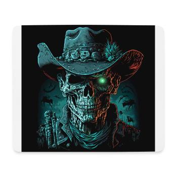 Cow-boy effrayant - Tapis de souris (format paysage) - blanc - Devant