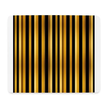 Golden Harmony : rayures abstraites en or luxe - Tapis de souris (format paysage) - blanc - Devant