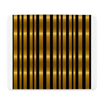 Golden Harmony : rayures abstraites en or luxe - Tapis de souris (format paysage) - blanc - Devant