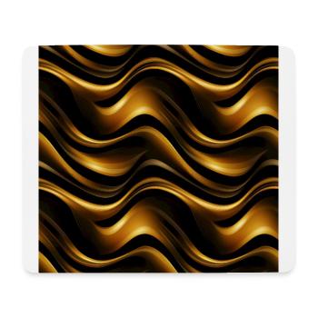 Golden Harmony : rayures abstraites en or luxe - Tapis de souris (format paysage) - blanc - Devant