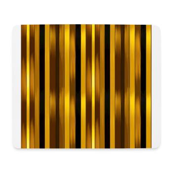 Golden Harmony : rayures abstraites en or luxe - Tapis de souris (format paysage) - blanc - Devant