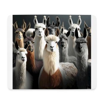 Modèle de lamas - Tapis de souris (format paysage) - blanc - Devant