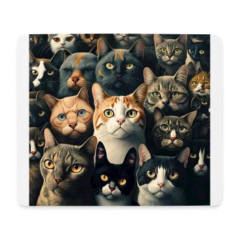Modèle de chats - Tapis de souris (format paysage) - blanc - Devant