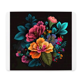 Botanicals Blumenmuster - Mousepad (Querformat) - Weiß - Vorne