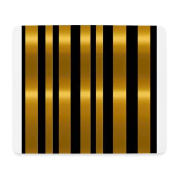 Golden Harmony : rayures abstraites en or luxe - Tapis de souris (format paysage) - blanc - Devant
