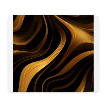 Golden Harmony : rayures abstraites en or luxe - Tapis de souris (format paysage) - blanc - Devant