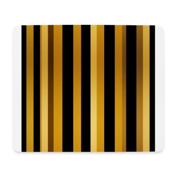 Golden Harmony : rayures abstraites en or luxe - Tapis de souris (format paysage) - blanc - Devant