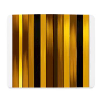 Golden Harmony : rayures abstraites en or luxe - Tapis de souris (format paysage) - blanc - Devant