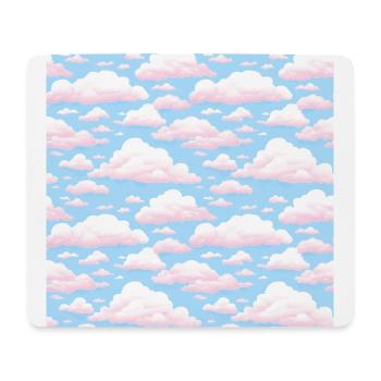 Dreamy Skies: Pastel Cloudscape Pattern - Mouse Pad (horizontal) - white - Front