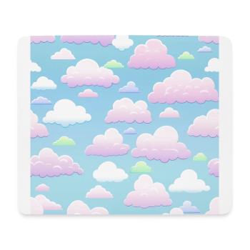 Dreamy Skies: Pastel Cloudscape Pattern - Mouse Pad (horizontal) - white - Front