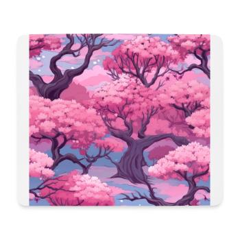 Anime Euphoria: Fantasy Cherry Blossom Dreamscape - Tapis de souris (format paysage) - blanc - Devant