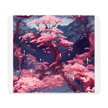 Anime Euphoria: Fantasy Cherry Blossom Dreamscape - Tapis de souris (format paysage) - blanc - Devant