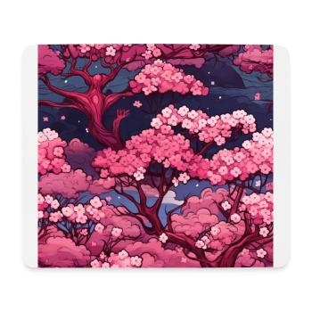 Anime Euphoria: Fantasy Cherry Blossom Dreamscape - Tapis de souris (format paysage) - blanc - Devant