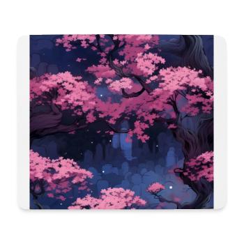 Anime Euphoria: Fantasy Kirschblüten-Traumlandschaft - Mousepad (Querformat) - Weiß - Vorne