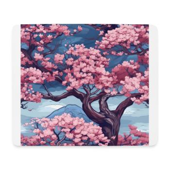 Anime Euphoria: Fantasy Cherry Blossom Dreamscape - Tapis de souris (format paysage) - blanc - Devant