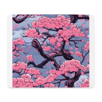 Anime Euphoria: Fantasy Cherry Blossom Dreamscape - Tapis de souris (format paysage) - blanc - Devant