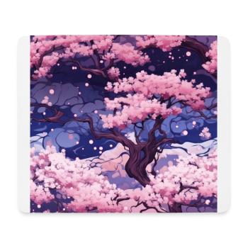 Anime Euphoria: Fantasy Cherry Blossom Dreamscape - Tapis de souris (format paysage) - blanc - Devant