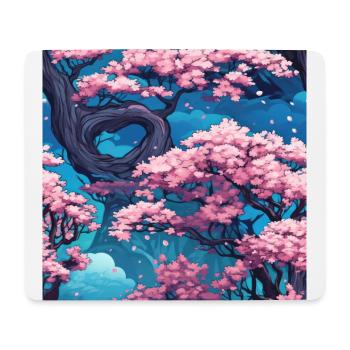 Anime Euphoria: Fantasy Cherry Blossom Dreamscape - Tapis de souris (format paysage) - blanc - Devant