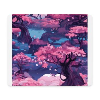 Anime Euphoria: Fantasy Cherry Blossom Dreamscape - Tapis de souris (format paysage) - blanc - Devant