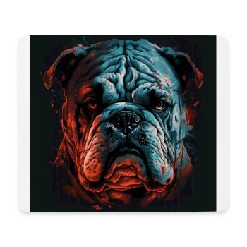 Mürrische Englische Bulldogge - Mousepad (Querformat) - Weiß - Vorne