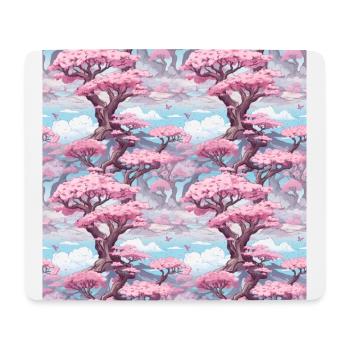 Anime Euphoria: Fantasy Kirschblüten-Traumlandschaft - Mousepad (Querformat) - Weiß - Vorne