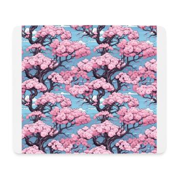 Anime Euphoria: Fantasy Kirschblüten-Traumlandschaft - Mousepad (Querformat) - Weiß - Vorne