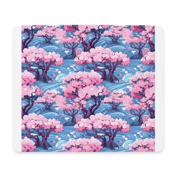 Anime Euphoria: Fantasy Cherry Blossom Dreamscape - Tapis de souris (format paysage) - blanc - Devant