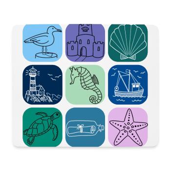 Nordsee Ostsee Leuchtturm Moin Frieslad Meer Urlau - Mousepad (Querformat) - Weiß - Vorne