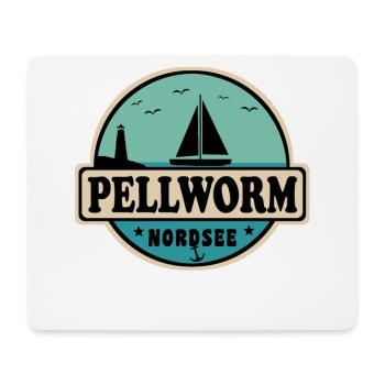 Nordsee Segelboot Leuchtturm Pellworm - Mousepad (Querformat) - Weiß - Vorne