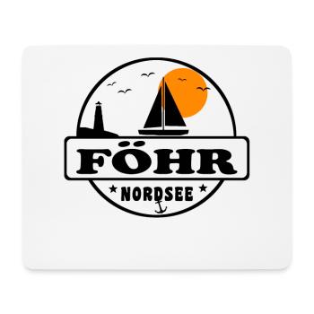 Nordsee Segelboot Leuchtturm Föhr - Mousepad (Querformat) - Weiß - Vorne