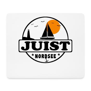 Nordsee Segelboot Leuchtturm Juist - Mousepad (Querformat) - Weiß - Vorne