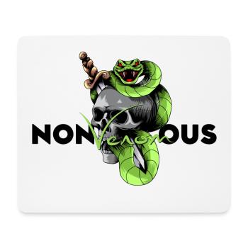 Skull with snake - Mouse Pad (horizontal) - white - Front