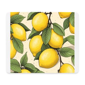 Zitronen Obst - Mousepad (Querformat) - Weiß - Vorne