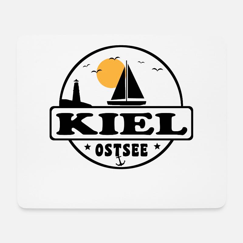 Kiel - Mousepad (Querformat) - Weiß