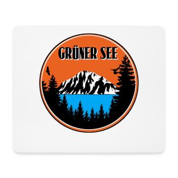 Grüner See - Mousepad (Querformat) - Weiß - Vorne